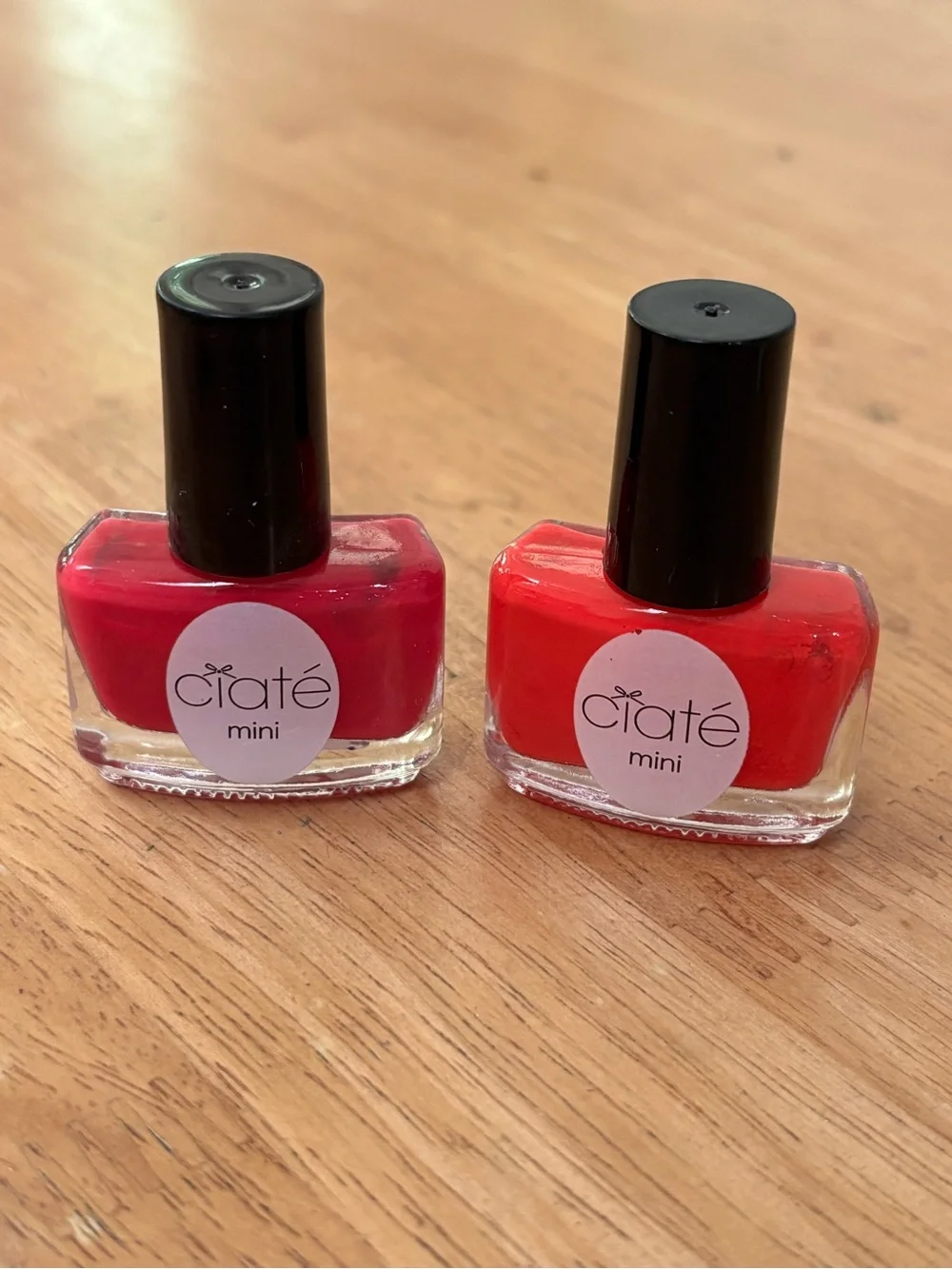 ciate Knickerbocker Glory And Pom Pom Pink And Orange 5ml polishes